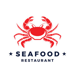 Local fresh crab icon. Seafood vector emblem, template. Vector illustration in minimalistic style. Ideal for logos, signs, websites, culinary branding and marketing