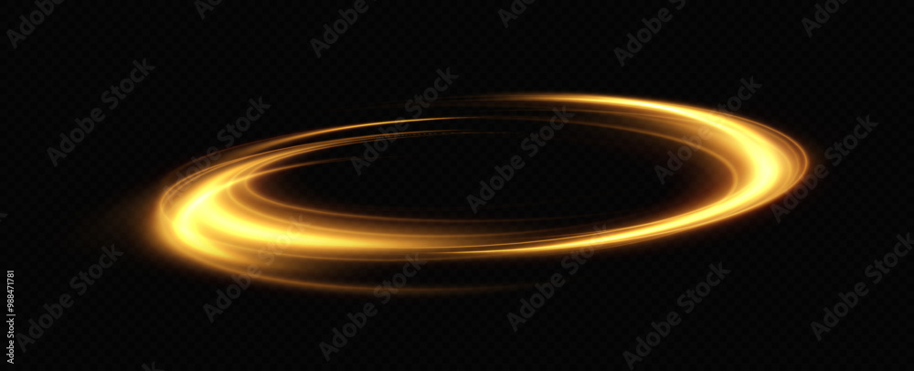 Aufkleber adobe illusshiny vortex rings shimmer on a transparent background. sparkling circles with light effe