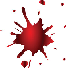 Red Color Splash Art Vector illustrator