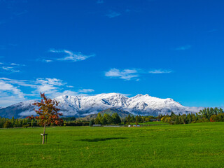 Snow capped mountains Arrowtown South Island, New Zealand