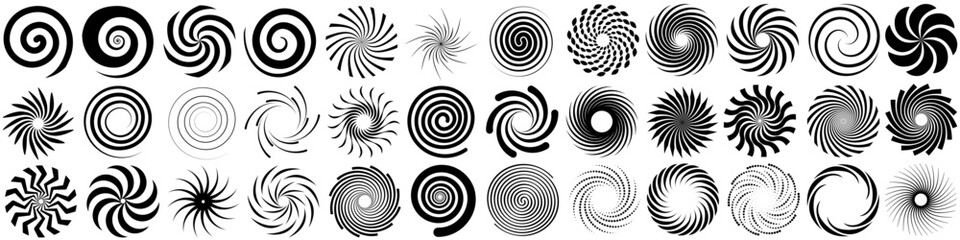 Spiral icon vector set. Volute illustration sign collection. Hypnotic Spiral symbol or logo.