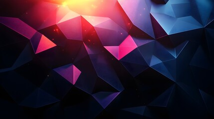 Obraz premium Abstract Geometric Background with Glowing Lights