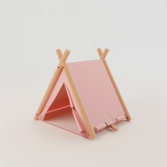 tent in 3d style on the white background