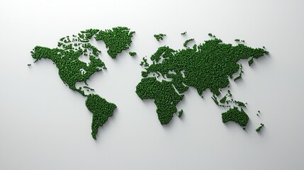 Minimalist Map Showing Zones of Varying Air Pollution Levels with Copy Space
