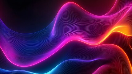 Fototapeta premium Abstract Neon Lines Background - Futuristic Design
