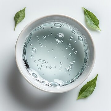 Aqua, Hyaluronic Acid, Propylene Glycol, Glycerin, Perilla Frutescens Extract, top view.