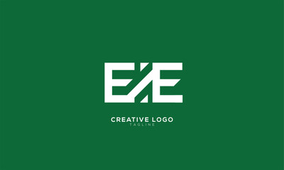 EE EIE Abstract initial monogram letter alphabet logo design