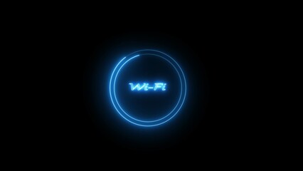 Abstract Wireless Wi-Fi Internet Network Sign Illustration.