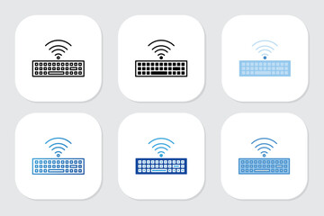 keyboards icons with various design styles