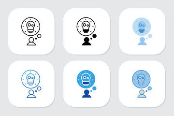 idea icons with various design styles