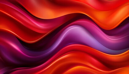 Obraz premium Retro lava lamp-inspired vector art, fluid abstract shapes in muted reds and oranges, deep purples, soft curves and movement, clean composition.