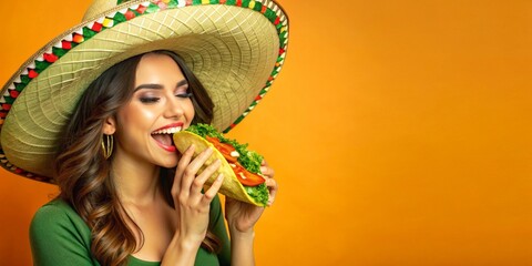 Vibrant cinco de mayo celebration with festive attire and delicious tacos