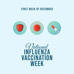 vector graphic of National Influenza Vaccination Week ideal for National Influenza Vaccination Week celebration.