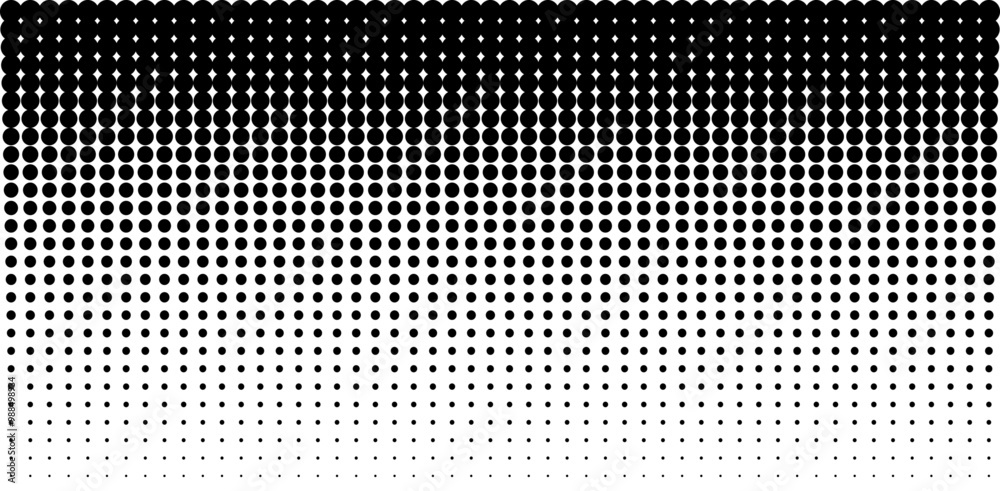 Poster Abstract halftone dots background vector pattern. Comic pop art overlay texture isolated on transparent background