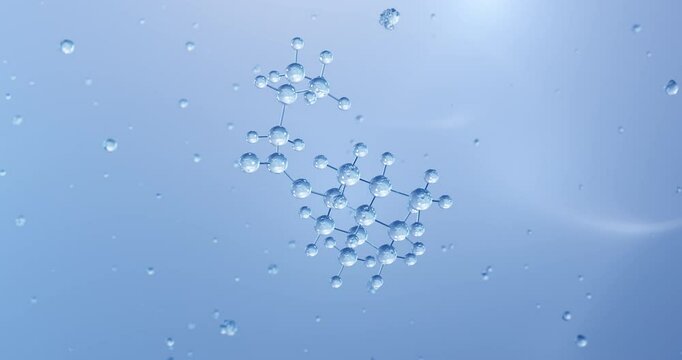 Menthyl isovalerate rotating molecular structure, 3d model of molecule, validolum, looped video