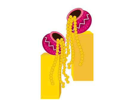 floral decorative pot traditional indian wedding backdrop decor elements for mehendi haldi sangeet