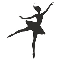 Ballet Dancing silhouettes vector art illustration