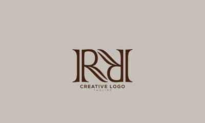 RR Abstract initial monogram letter alphabet logo design