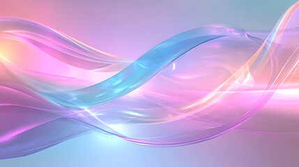 Ethereal abstract waves of light in pastel colors
