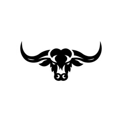 Fototapeta premium Longhorn simple flat logo design vector 