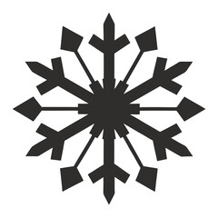 Isolated Snowflake silhouettes vector art illustration
