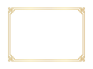 chinese frame rectangle line, certificate frame, antique china border gold frame, chinese new year frame outline