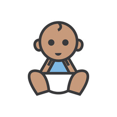 baby icon logo design vector illustration