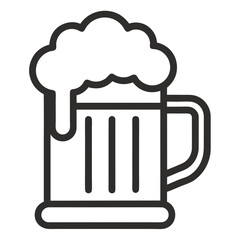 Beer Mug Icon silhouettes vector line art  illustration
