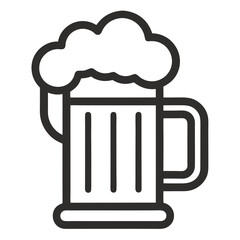 Beer Mug Icon silhouettes vector line art  illustration