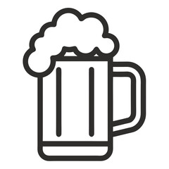 Beer Mug Icon silhouettes vector line art  illustration