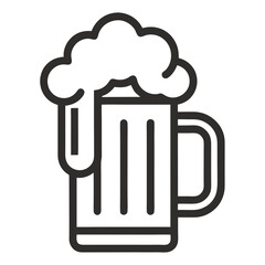 Beer Mug Icon silhouettes vector line art  illustration