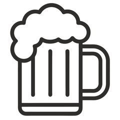 Beer Mug Icon silhouettes vector line art  illustration