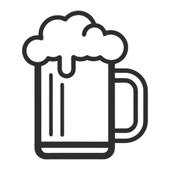 Beer Mug Icon silhouettes vector line art  illustration