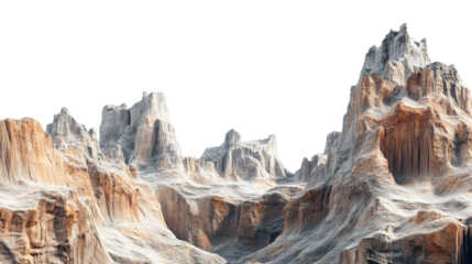 Majestic mountain peaks against a clear sky, showcasing rugged beauty and natural wonder.