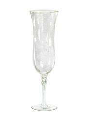 Tall glass goblet for champagne and wine. Hand drawn watercolor illustration isolated on white