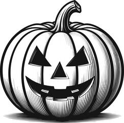 Adobe Illustrator Artwork grin Halloween pumpkin vector illustration utilizing a clean vector style
