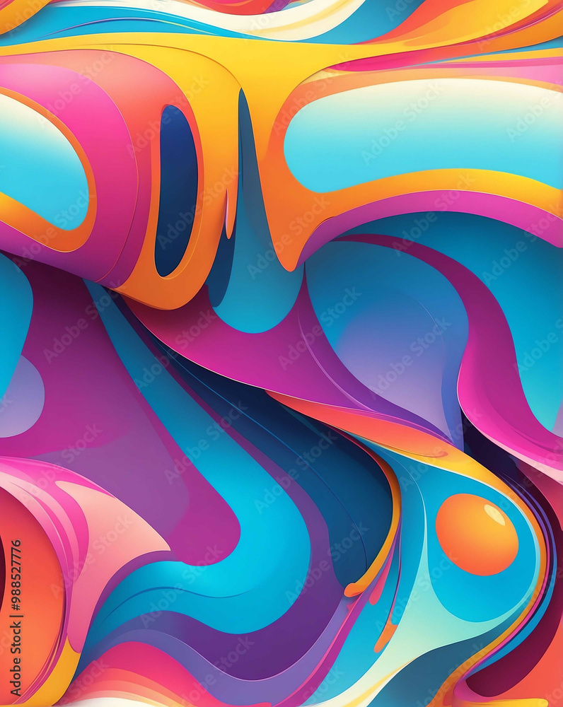 Aufkleber clean abstract lines creating movement seamless design pattern