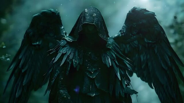 Video fictitious recreation of death arcangel Azrael	
