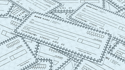 Closeup Photo Of Black bank check Wallpaper