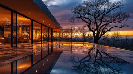 Modern Home with Infinity Pool and Sunset View