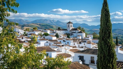Picturesque Hilltop Village in the Andalusian Countryside