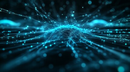 Abstract Digital Network - Connection and Data Flow