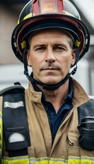 lmet exhausting middle fireman portrait face portrait uniform firefighter tired covered safety work tired professional firefighter aged camera looking people portrait adult closeup dirty outdoors