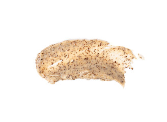 Coffee Scrub Smear Isolated, Body Peeling Cream Sample, Organic Exfoliate Face Mask, Sugar Scrub Smear