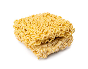 Raw Instant Noodles Isolated, Dry Ramen Noodle, Uncooked Korea Vermicelli, Fast Chinese Pasta