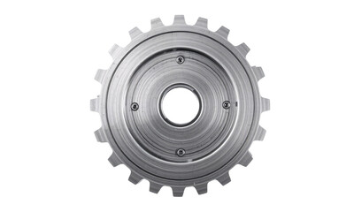 stainless gear wheel isolated on a transparent background