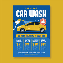 Car wash flyer template