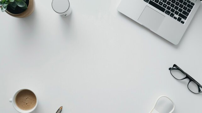 National Nothing Day, Minimalist Workspace with Coffee and Plants