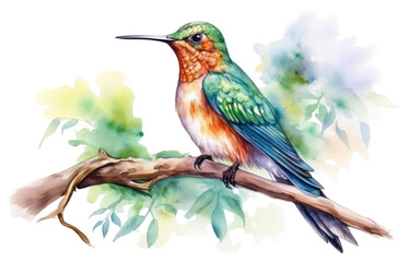 Fototapeta premium PNG Hummingbird animal beak tree transparent background