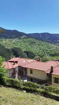 Sprring view of village of Metsovo near city of Ioannina, Epirus Region, Greece